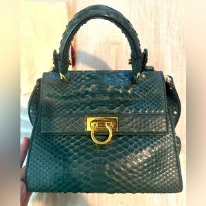 FERRAGAMO PYTHON SOFIA BAG